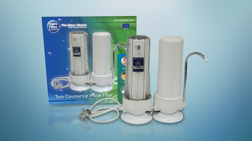 2-Stage Countertop Water Filter in Clear